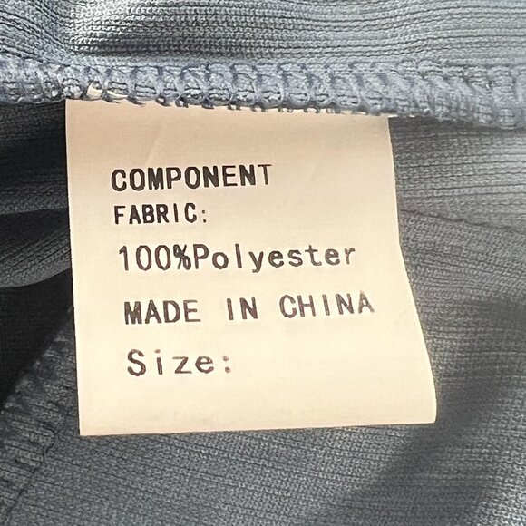 Mens Med Harrington Bomber Jacket Blue Full Zip Ribbed Corduroy Look Collared - Picture 4 of 8